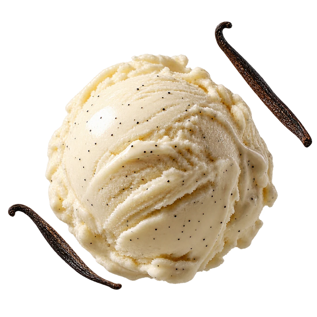 Vanilleeis mit feinen Vanillepunkten